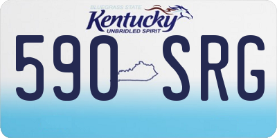 KY license plate 590SRG