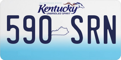 KY license plate 590SRN