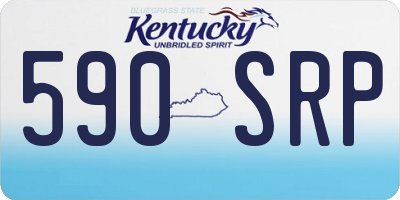 KY license plate 590SRP