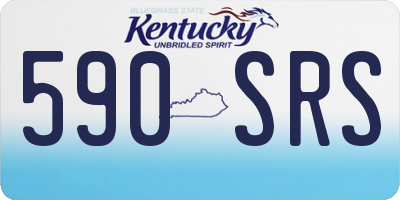 KY license plate 590SRS