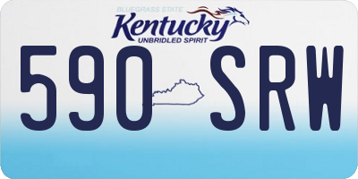 KY license plate 590SRW