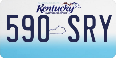 KY license plate 590SRY
