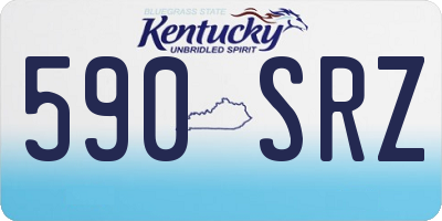 KY license plate 590SRZ
