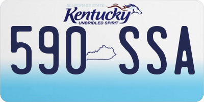 KY license plate 590SSA