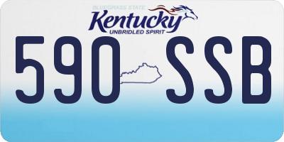 KY license plate 590SSB