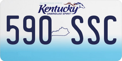 KY license plate 590SSC