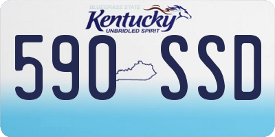 KY license plate 590SSD