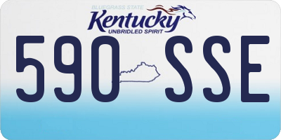 KY license plate 590SSE