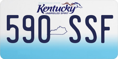 KY license plate 590SSF