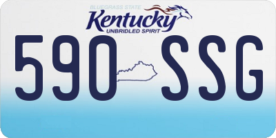 KY license plate 590SSG
