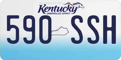 KY license plate 590SSH