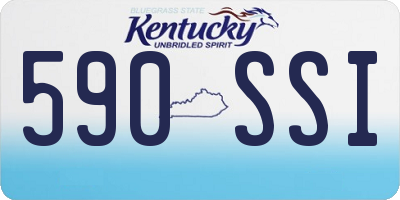 KY license plate 590SSI