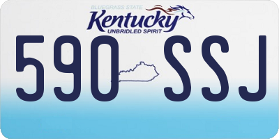 KY license plate 590SSJ