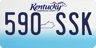 KY license plate 590SSK