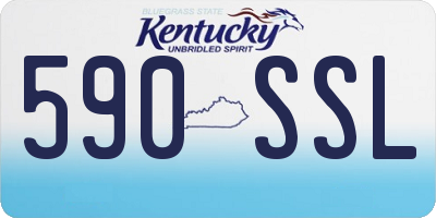 KY license plate 590SSL