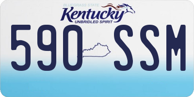 KY license plate 590SSM