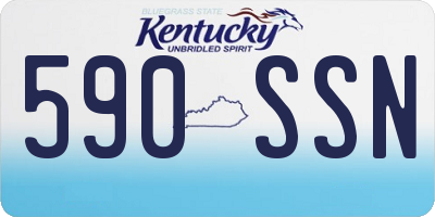 KY license plate 590SSN