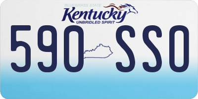 KY license plate 590SSO