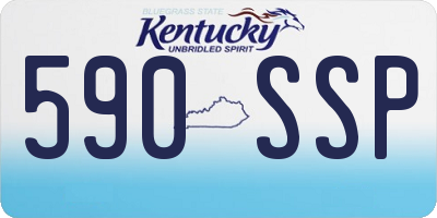 KY license plate 590SSP