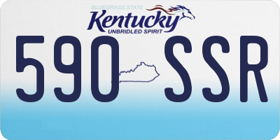 KY license plate 590SSR