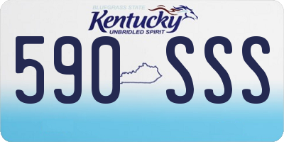 KY license plate 590SSS