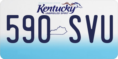 KY license plate 590SVU