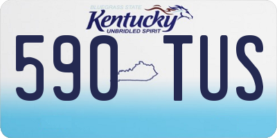 KY license plate 590TUS