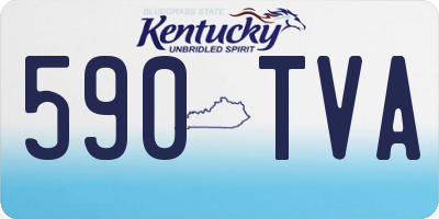 KY license plate 590TVA