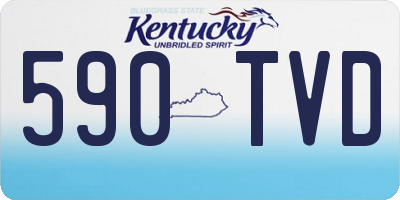 KY license plate 590TVD