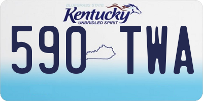 KY license plate 590TWA