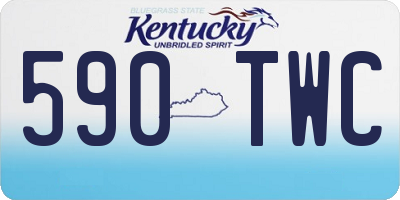 KY license plate 590TWC