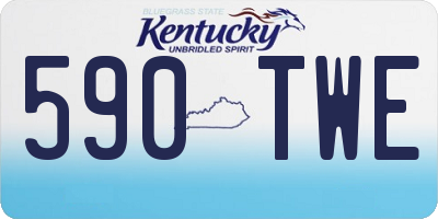 KY license plate 590TWE