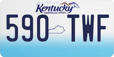 KY license plate 590TWF