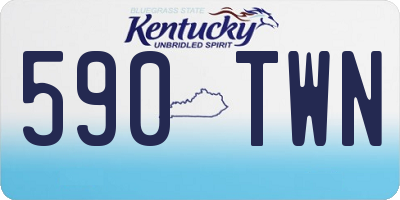 KY license plate 590TWN