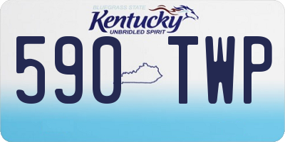 KY license plate 590TWP