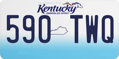 KY license plate 590TWQ