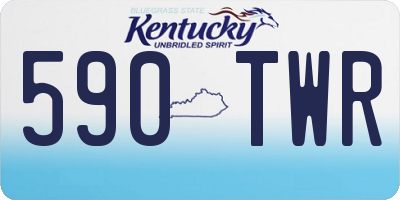KY license plate 590TWR