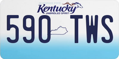 KY license plate 590TWS