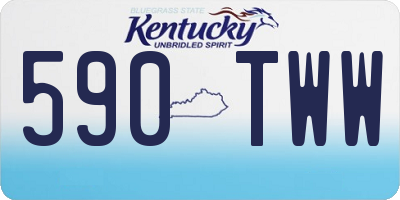 KY license plate 590TWW