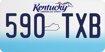 KY license plate 590TXB