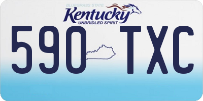 KY license plate 590TXC
