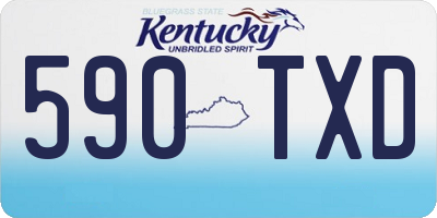 KY license plate 590TXD