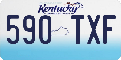 KY license plate 590TXF