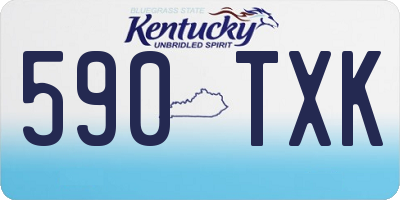 KY license plate 590TXK