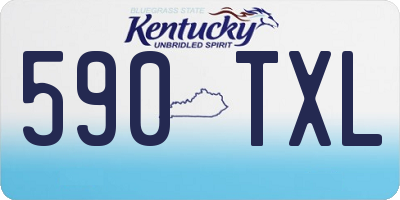 KY license plate 590TXL