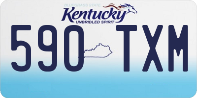 KY license plate 590TXM