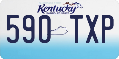 KY license plate 590TXP