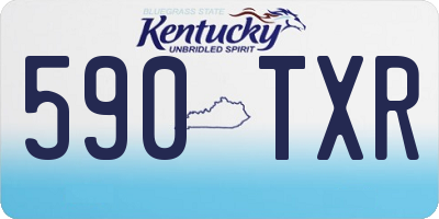 KY license plate 590TXR