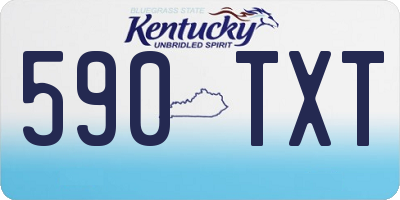 KY license plate 590TXT