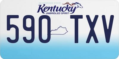 KY license plate 590TXV